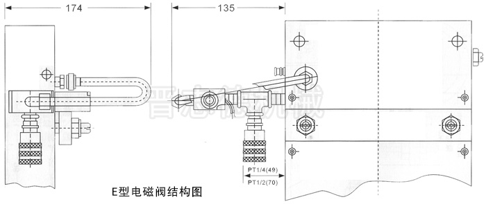 空氣送料機(jī)E型電磁閥結(jié)構(gòu)圖