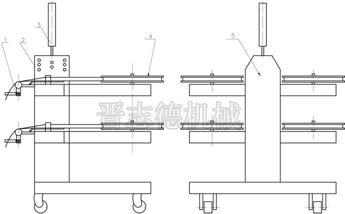 臥式四盤收料機結(jié)構(gòu)圖